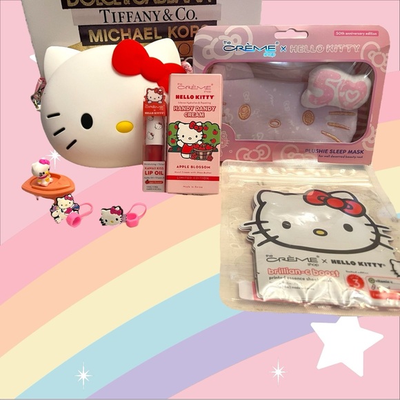 NEW Hello Kitty Gift Set - 9 Pieces - Bath & Body & Toys Bundle - Picture 1 of 9